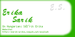 erika sarik business card